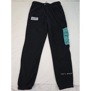 Brooklyn Cloth S Fleece Joggers Black Graphic Patch Soft Comfy Sweatpants Street
